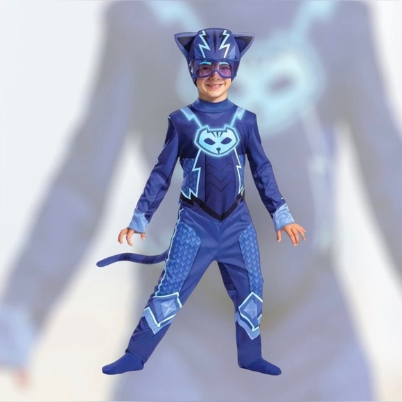 Other - PJ Masks Toddler Kids Catboy Glow in the Dark Jumpsuit Costume - 3T-4T